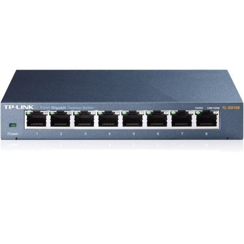Мережевий комутатор TP-LINK TL-SG108: Порти тільки Gigabit Ethernet (10/100/1000)