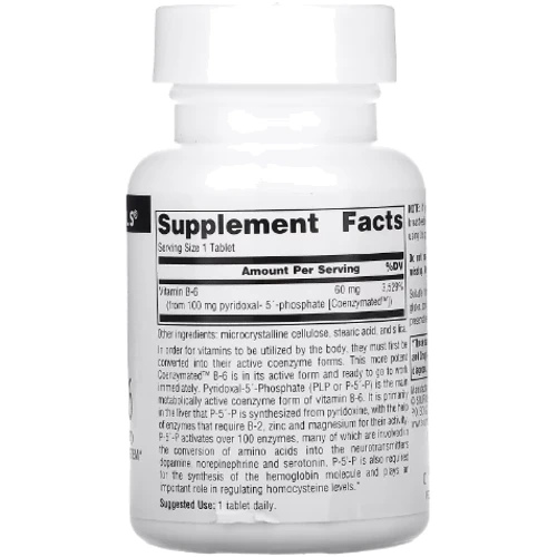 Source Naturals Coenzymated В6 100 mg 60 tab / 60 servings: Пол Унисекс
