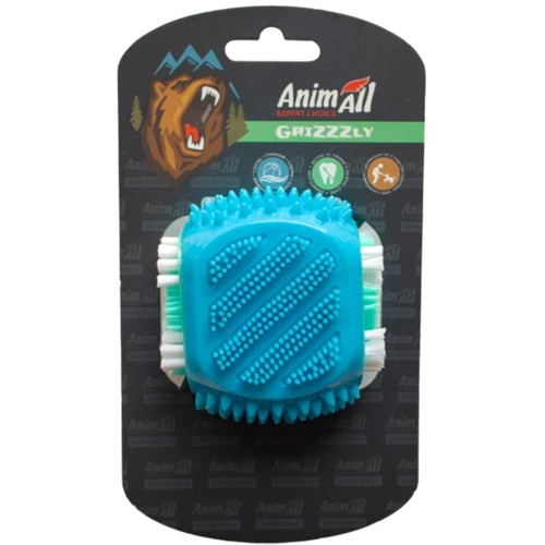 Іграшка AnimAll GrizZzly 9901 дентал квадрат для собак 7.9х7.5х7.0 см м'ятно-блакитний PS9039 (149161)
