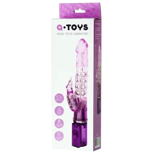 Вибратор с клиторальным стимулятором Toyfa A-Toys High-Tech Fantasy