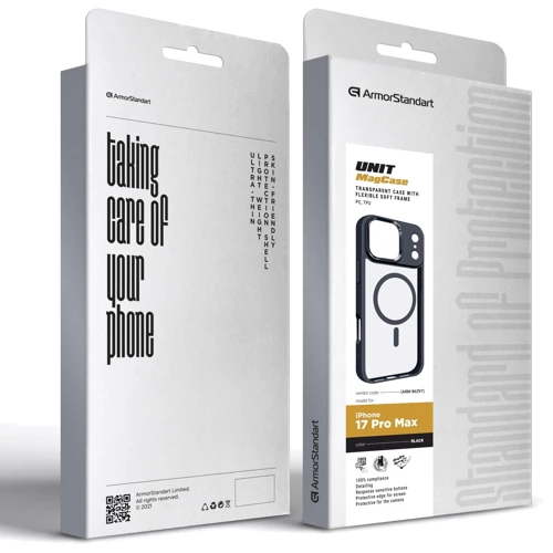 Чехол для iPhone ArmorStandart Unit MagCase Black for iPhone 17 Pro Max (ARM86297)