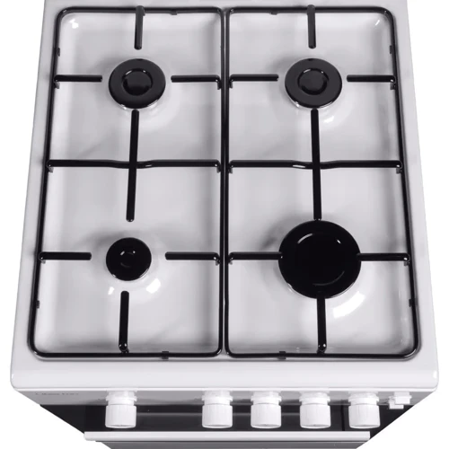 Газовая плита Liberton LGC-2450W: Рабочая поверхность эмалированная сталь