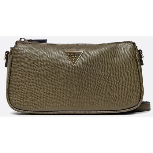 Женская сумка кросс боди GUESS ALEXIE DOUBLE POUCH CROSSBODY оливковая (HWVG8416700-OLV): Фактура Матовая, Зернистая