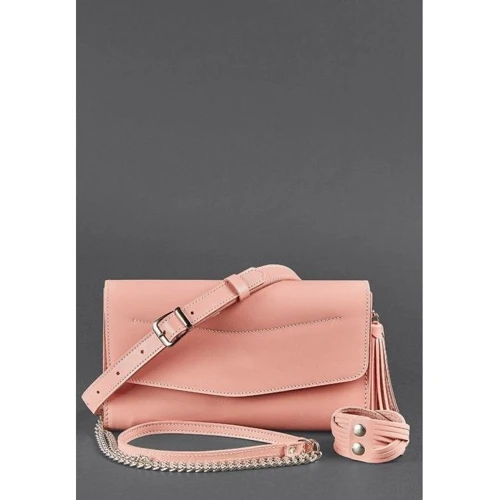 Жіноча сумка через плече BlankNote рожева (BN-BAG-7-pink-peach): Фактура матова, Гладка