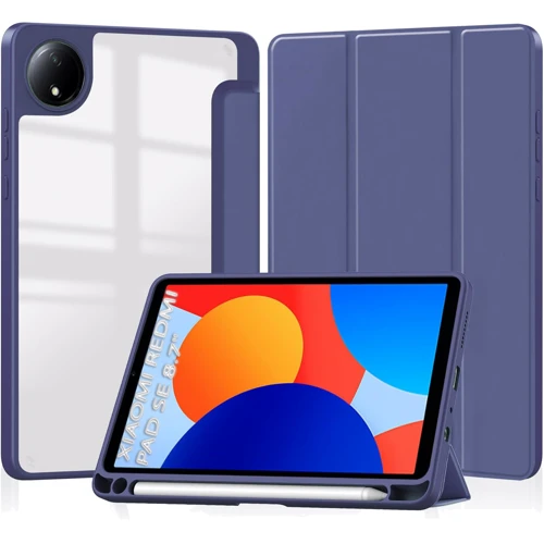Аксесуар для планшетних ПК BeCover Soft Edge TPU з Pencil Mount Deep Blue для Xiaomi Redmi Pad SE 8.7 (712565): Колір синій