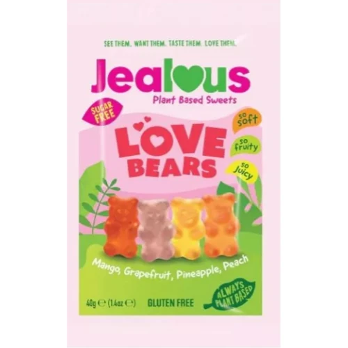 Цукерки желейні Jealous Sweets з підсолоджувачами Улюблені ведмежата 40 г (5060276370875)
