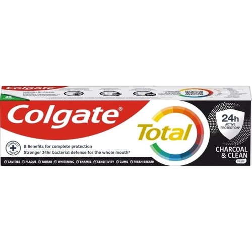 Colgate Total Charcoal & Clean Антибактеріальна зубна паста з деревним вугіллям 75ml: Призначення Антибактериальное, Очищение