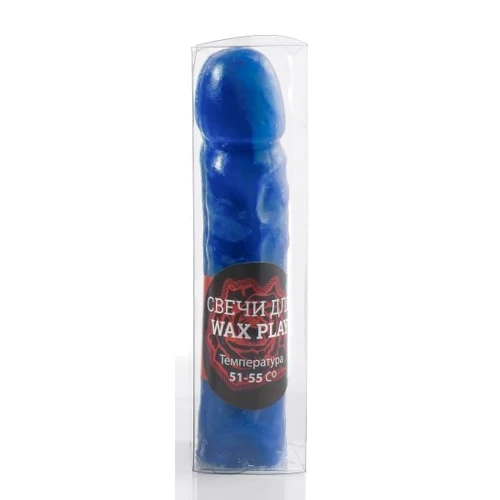 Свеча sLash ручной работы в форме фаллоса, Dark Blue