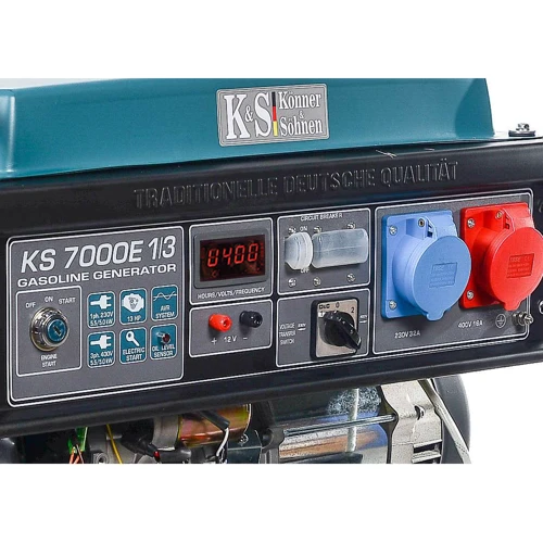 Бензиновий генератор Konner & Sohnen KS 7000E-1/3: Тип запуску ручний стартер