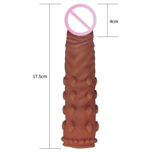 Насадка на член LoveToy Pleasure X-Tender Penis Sleeve Add 2" Brown