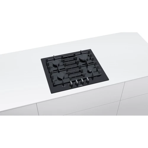 Варочная поверхность газовая Bosch PPP6A6B90: Рабочая поверхность стекло (закаленное)