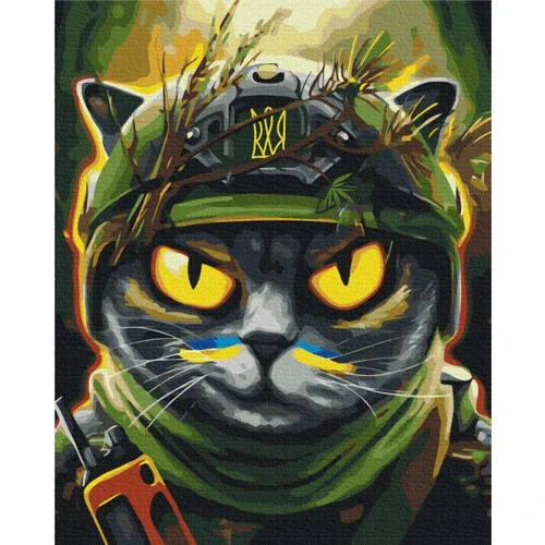 Картина по номерам Brushme Котик разведчик ©Марианна Пащук 40х50 см (BS53311)