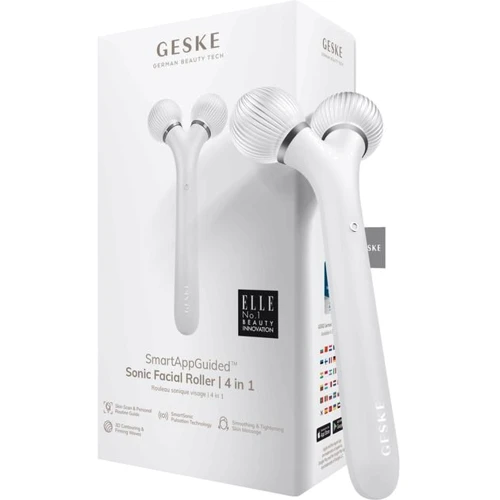 Массажер Звуковой ролик для лица GESKE Sonic Facial Roller 4 в 1 White (GK000040WH01): Производитель GESKE