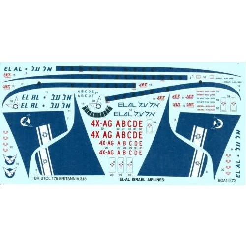Декаль Boa Decals для самолета Bristol 175 Britannia 318 (Israel) BOA-14472: Производитель Boa Decals
