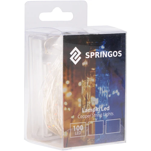 Гирлянда на батарейках Springos 9.9 м 100 LED CL0025 Cold White/Pink фото 5