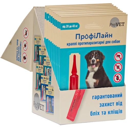Капли на холку Природа ПрофиЛайн для собак от 20 до 40 кг 1уп.(4 пипетки х3,0мл) (инсектоакарицид) ( PR240993): Тип Капли