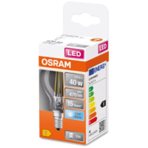 Лампа светодиодная Osram LED E14 4-40W 4000K 220V P45 Filament