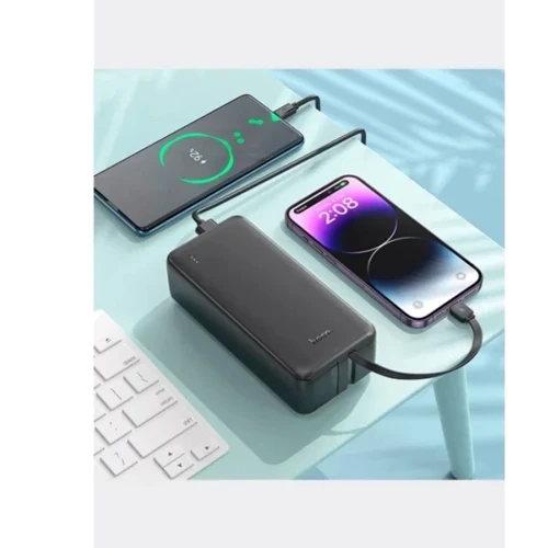Зовнішній акумулятор Hoco Power Bank 30000mAh J118B with Cable Black: Сила струму на виході, A 2