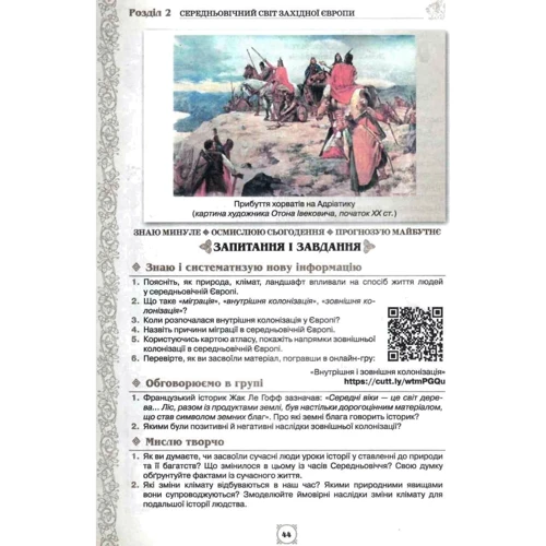 Щупак, Піскарьова, Бурлака: Всесвітня історія 7 клас. Підручник: ISBN 978-966-991-038-7
