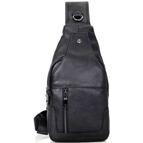 Мужская сумка-слинг Buffalo Bags черная (SHIM4004A-black): Тип ручки Плечевой ремень, Без ручки