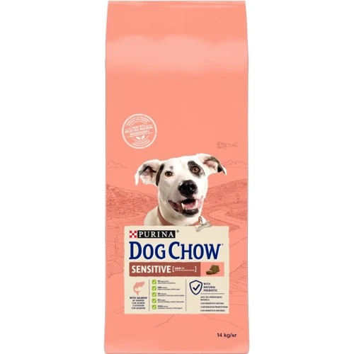 Сухой корм Purina Dog Chow Sensitive для собак с чувствительным пищеварением с лососем 14 кг (7613034488244)