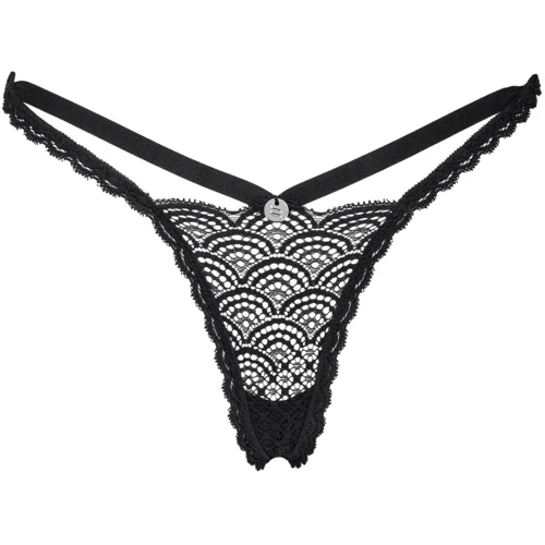 Трусики Obsessive Chemeris thong Вlack, XS/S