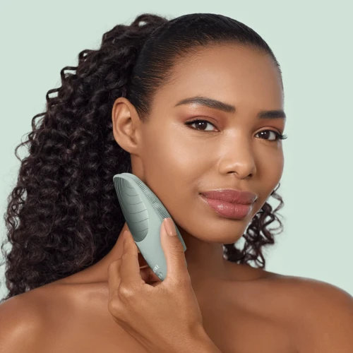 Електронна звукова термощітка для обличчя GESKE Sonic Thermo Facial Brush 6в1 green фото 5