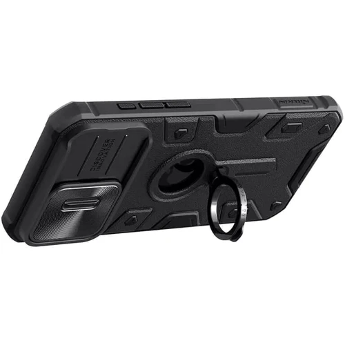 Чехол для iPhone Nillkin CamShield Armor Black for iPhone 15 Pro Max: Материалы поликарбонат и полиуретан