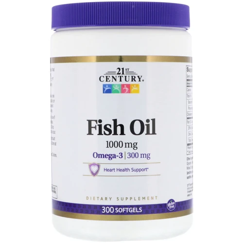21st Century Fish Oil, Omega-3, 1000 mg, 300 Softgels