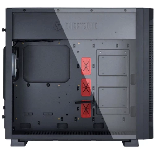 Корпус Chieftronic G1 Tempered Glass Edition (GR-01B-OP): Материал передней панели пластик+металл