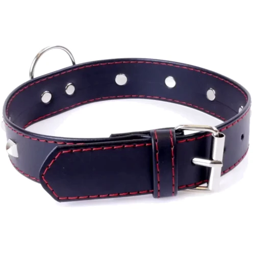 Нашийник із металевими заклепками Fetish Boss Series - Collar with studs Red Line (BS3300113)