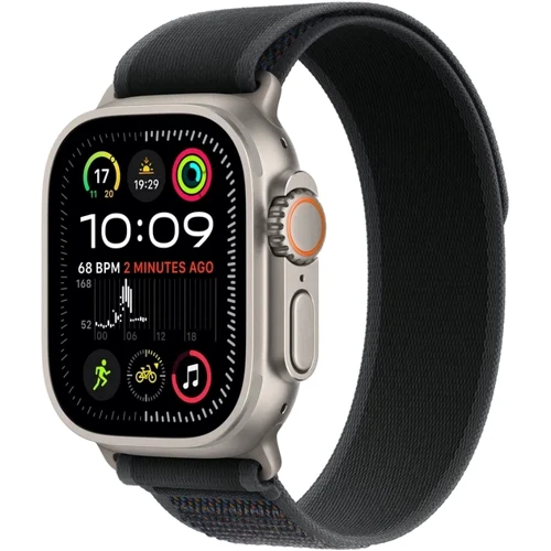 Apple 49mm Black Trail Loop S-M - Natural Titanium Finish (MXTQ3ZM/A): Сумісність Apple Watch 49mm, Apple Watch 46mm, Apple Watch 45mm, Apple Watch 44mm