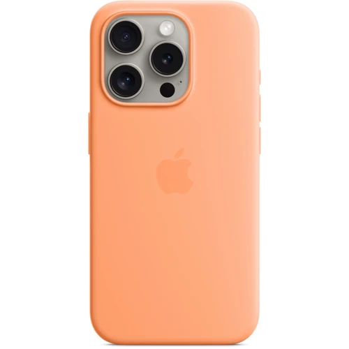 Чехол для iPhone Apple iPhone 15 Pro Silicone Case with MagSafe - Orange Sorbet (MT1H3ZM/A)