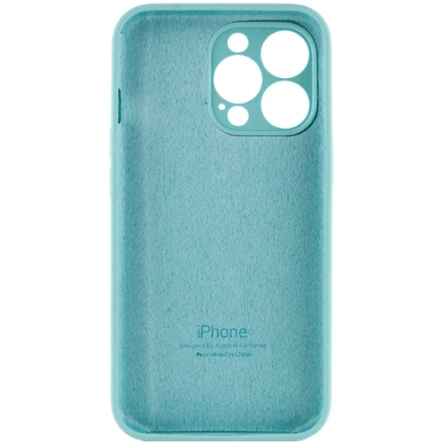 Чехол для iPhone Mobile Case Silicone Case Full Camera Protective Marine Green for iPhone 15 Pro Max: Тип чехла накладка на заднюю часть