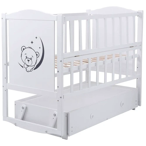 Дитяче ліжечко Babyroom Тедді T-03 білий (624693)