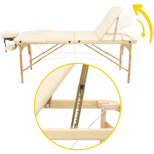 Массажный стол 4FIZJO Massage Table+ Wood W60 Beige (TABLE+W60BEIGE)