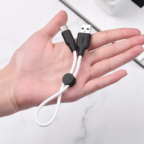 Кабель Hoco USB Cable to USB-C X21 3A 0.25m Black/White фото 3
