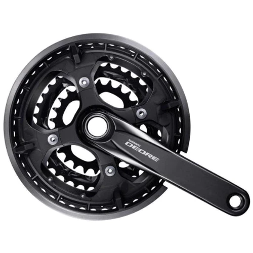 Шатуны Shimano FC-M6010-3 DEORE, интегрированная ось, 175мм 48x36x26 10-шв., пластиковая защита, черные OEM (AFCT6010EB866CL)