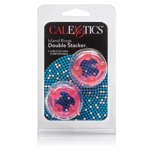 Эрекционные кольца Island Rings Double Stacker, розовый