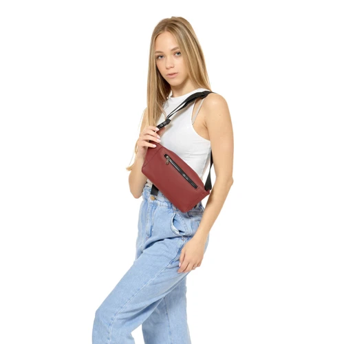 Сумка жіноча Sambag Tirso MSH бордова (80148005): Тип ручки Поясной ремень, Без ручки