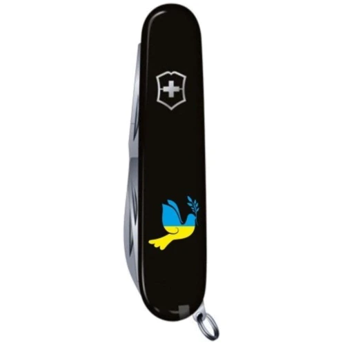 Мультитул Victorinox Huntsman Ukraine 91мм/15 функций/черный /Голубь Мира (1.3713.3_T1036u): Количество функций 15