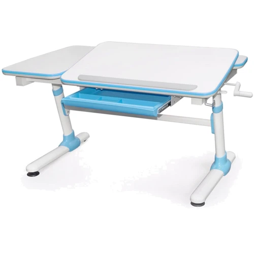 Стол Evo-kids Darwin Blue (арт.Evo-502 B) - столешница белая / вставки голубые