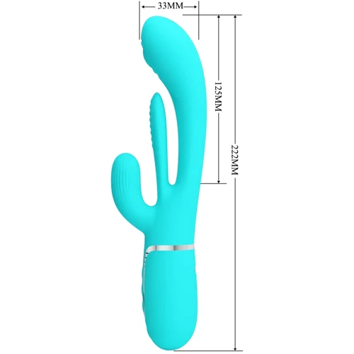 Вибратор 3в1 LYBAILE Pretty Love Shonia Turquoise (BW-500041-1)