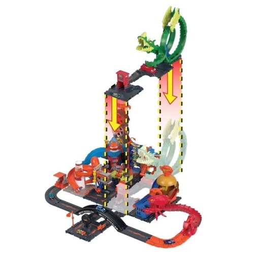 Игровой набор Атака огненного дракона Hot Wheels HDP03