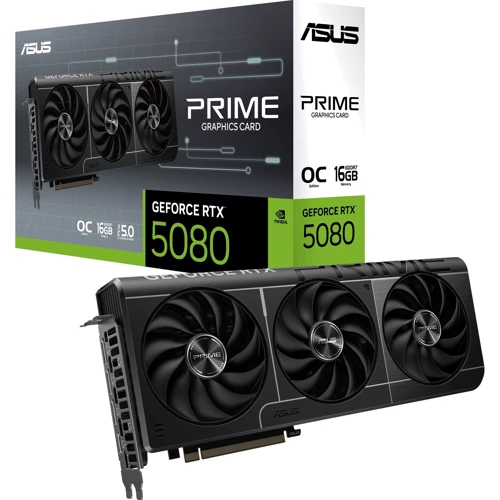 Відеокарта ASUS PRIME GeForce RTX 5080 16GB GDDR7 OC Edition (PRIME-RTX5080-O16G): Обсяг пам'яті, Гб 16