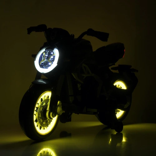 Детский двухколесный электромотоцикл Bambi серо-желтый (M 5827EL-11)