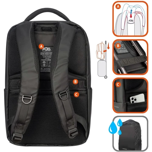 Сумка для ноутбуков Tucano 15.6" Marte Gravity AGS Black (BKMAR15-AGS-BK) фото 8