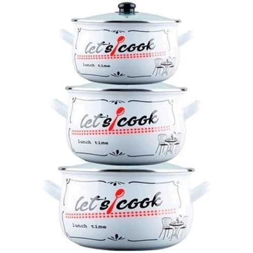 Набор кастрюль Gusto GT-T-3-LCW Lets cook 6 предметов (117622)