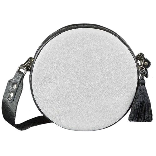 Женская сумка кросс боди Tablet BlankNote черно-белая (BN-BAG-23-day-night): Фактура Матовая, Зернистая