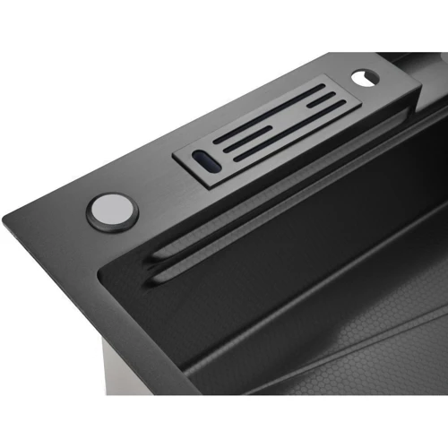 Кухонная мойка Lefton Waterfall Workstation Kitchen Sink Set With Digital Temperature Display & Knife Holder-KS2204: Отверстие под смеситель Есть